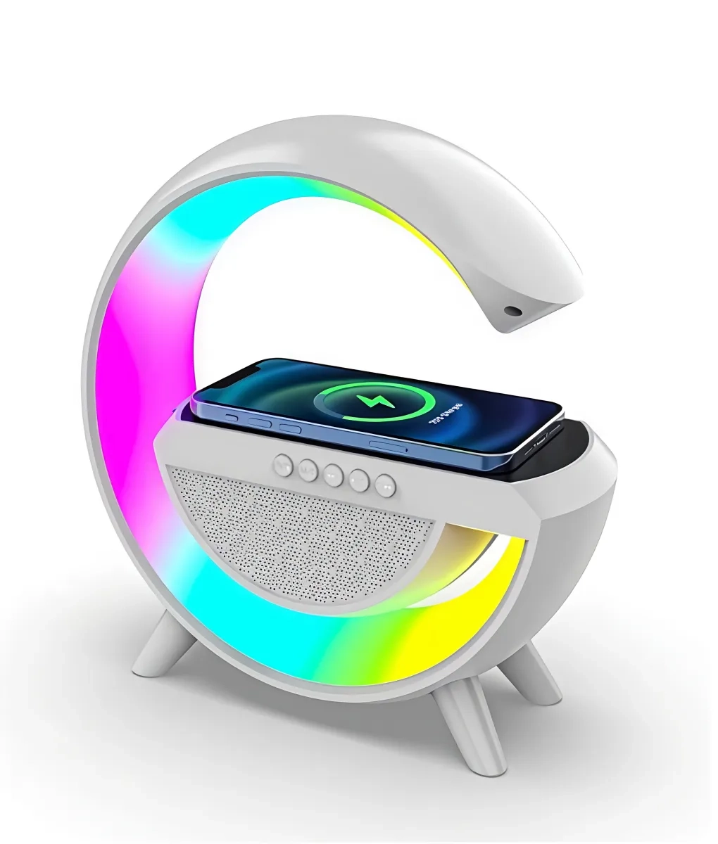 G Shape LED Wireless Charging Speaker Lamp - Image 1