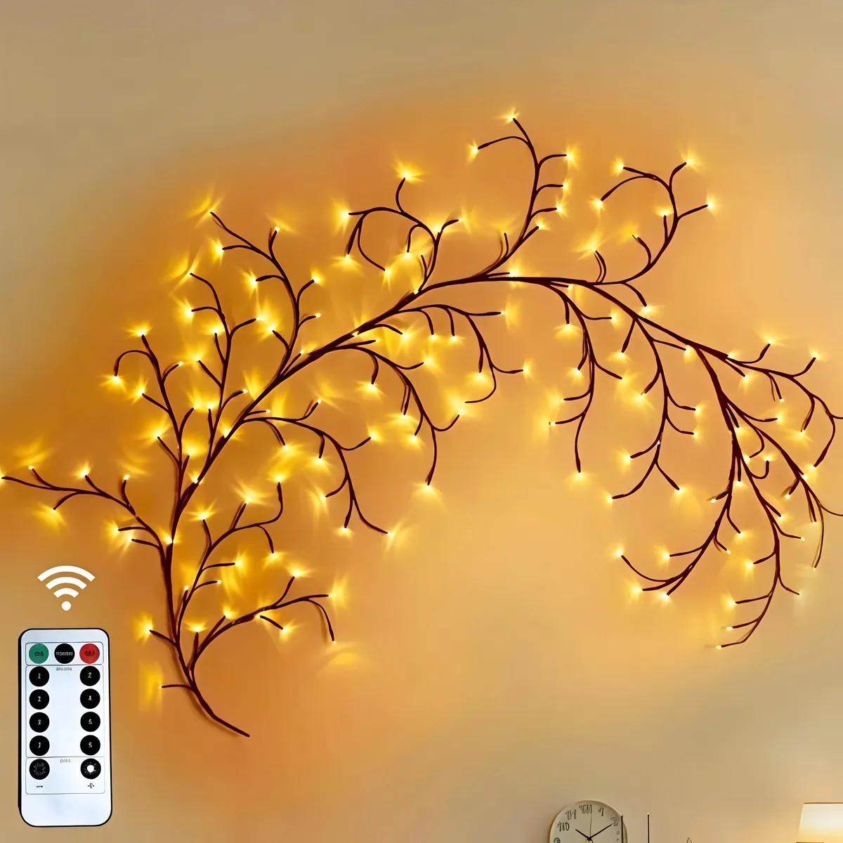 Willow Vine Lights Tree Christmas Swags Decorations Indoor Room - Image 1