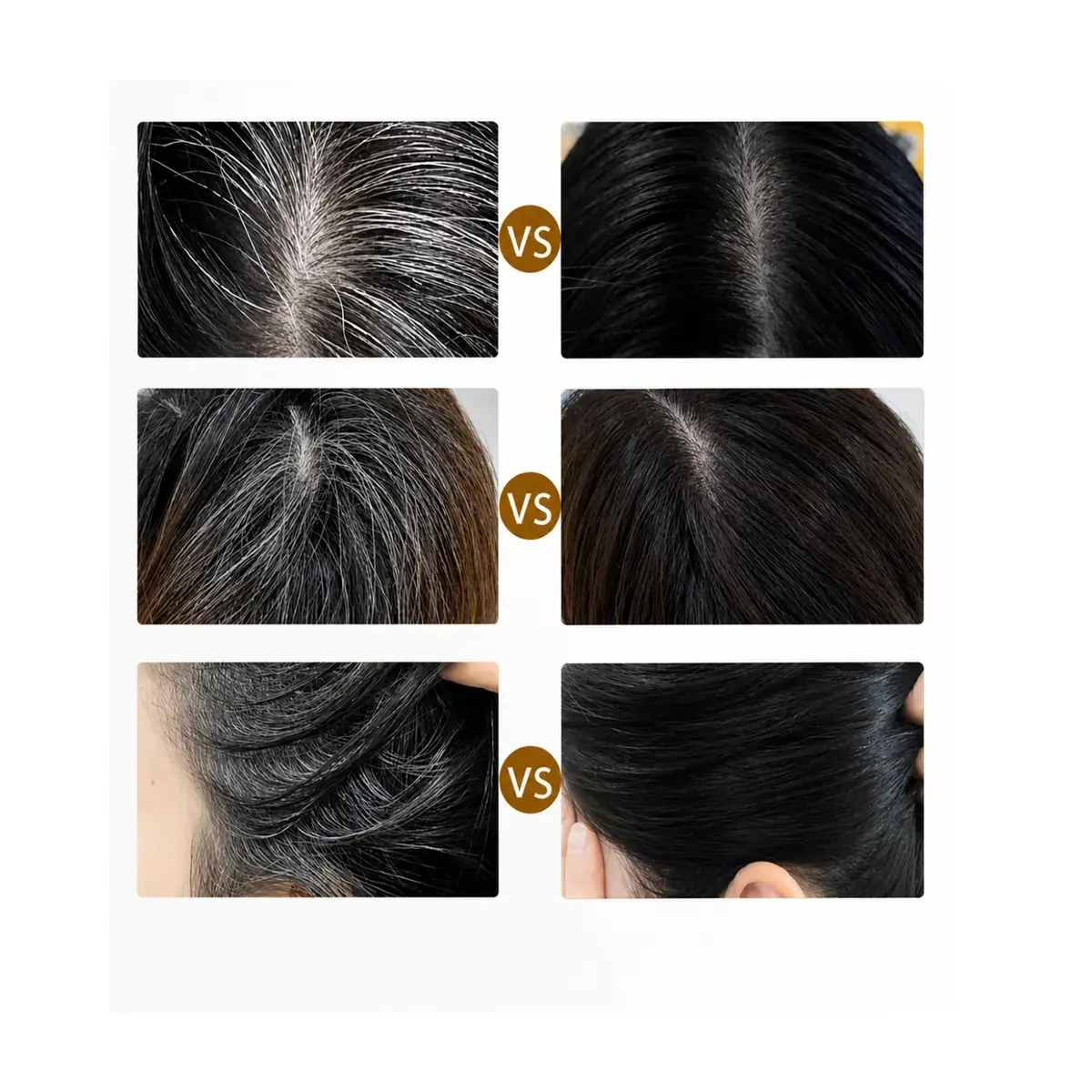 2-in-1 Hair Color Dye Stick Comb Waterproof & Sweat Proof, Instant Korean Hair Color for Women & Men, Safe and Easy Application, Black - Thumbnail 4